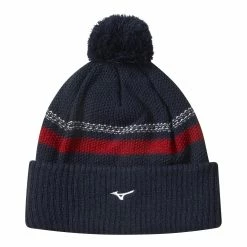 Mizuno Breath Thermo Pom Pom Beanies Deep Navy