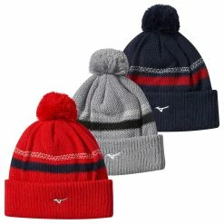 Mizuno Breath Thermo Pom Pom Beanies Grey -Accessories Shop 183788330 max