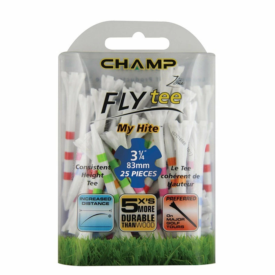 Champ (25pk) My Hite FlyTee 83mm Citrus 3 Champ (25pk) My Hite FlyTee 83mm Citrus
