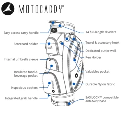 Motocaddy Club-Series Golf Bag -Accessories Shop Motocaddy Club Series Bag Features