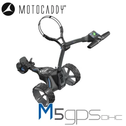 Motocaddy M5 GPS DHC Electric Trolley -Accessories Shop Motocaddy M5 GPS DHC Graphite High Angled