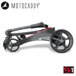 Motocaddy S1 DHC Electric Trolley -Accessories Shop Motocaddy S1 DHC Graphite Folded Side