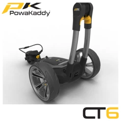 Powakaddy CT6 Electric Trolley -Accessories Shop Powakaddy CT6 Gunmetal Metallic Wheels Rear