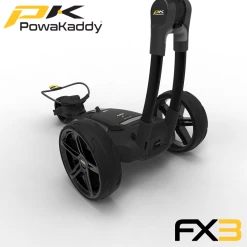 Powakaddy FX3 Electric Trolley -Accessories Shop Powakaddy FX3 Black Wheels Rear