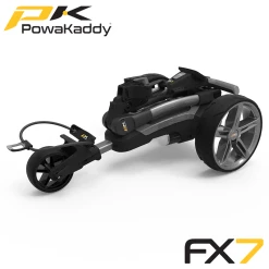 Powakaddy FX7 Electric Trolley 21 Powakaddy FX7 Electric Trolley -Accessories Shop Powakaddy FX7 Gunmetal Metallic Folded