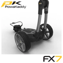 Powakaddy FX7 Electric Trolley 27 Powakaddy FX7 Electric Trolley -Accessories Shop Powakaddy FX7 Gunmetal Metallic Wheels Rear