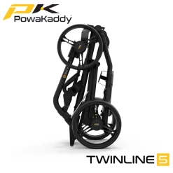 Powakaddy TwinLine 5 Push Trolley 20 Powakaddy TwinLine 5 Push Trolley -Accessories Shop Powakaddy Twinline5 Push Black Folded Side