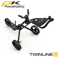 Powakaddy TwinLine 5 Push Trolley 22 Powakaddy TwinLine 5 Push Trolley -Accessories Shop Powakaddy Twinline5 Push Black High Angled