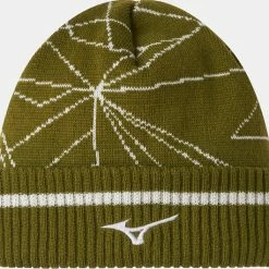 MIZUNO BREATH THERMO GRAPHIC BEANIE OLIVE