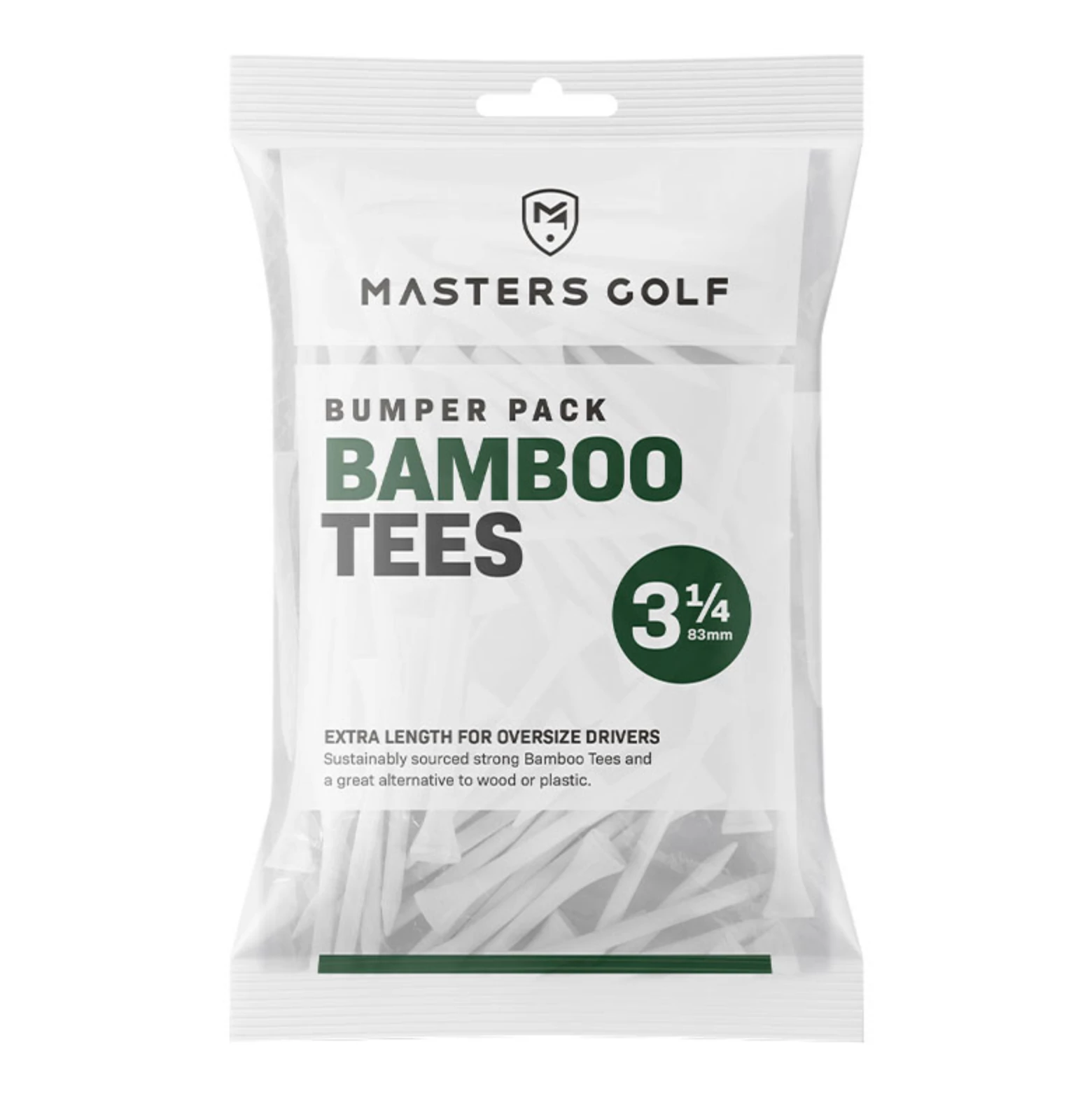 Masters 3 1/4” Bamboo Golf Tees - 85 Pack 3 Masters 3 1/4” Bamboo Golf Tees - 85 Pack