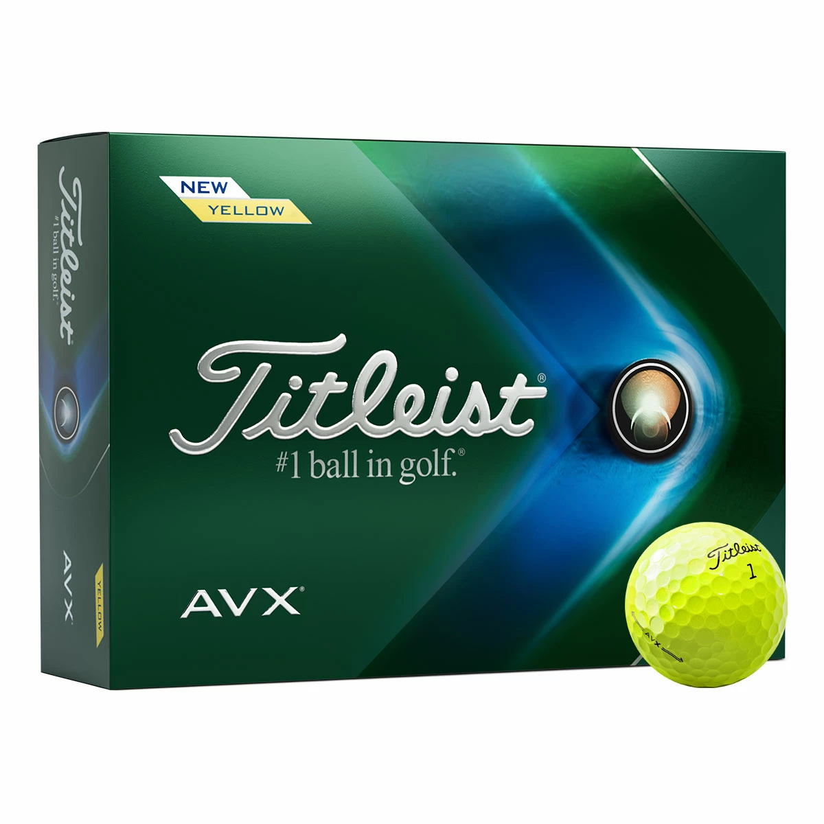 Titleist AVX Golf Balls - Dozen - Yellow 3 Titleist AVX Golf Balls - Dozen - Yellow